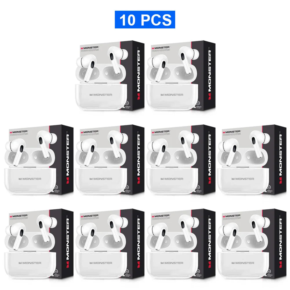 MONSTER Tws Wireless Bluetooth Earphones HD Stereo Sound Earbuds Headphones Charging Box LCD Touch Display Sports In-Ear Headset by MVEnergo