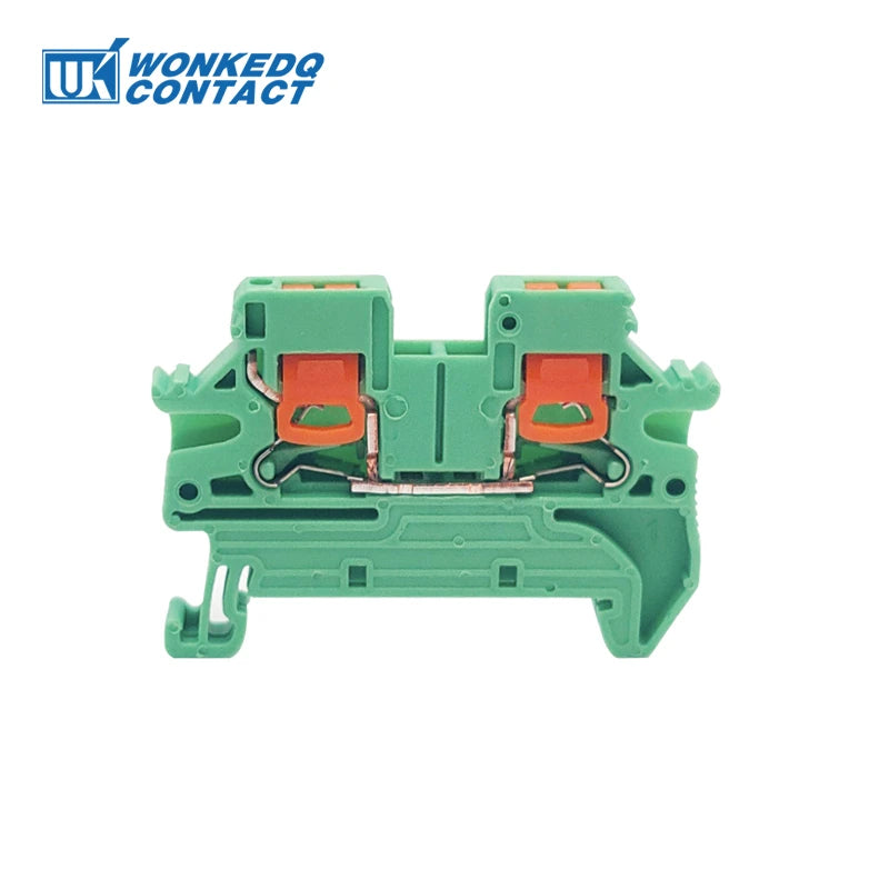10Pcs PTV 2.5 DIN Rail Terminal Block Side-Entry Push-in Connection 2.5mm² 12 AWG Cable Wiring Electrical Wire Connector PTV2.5