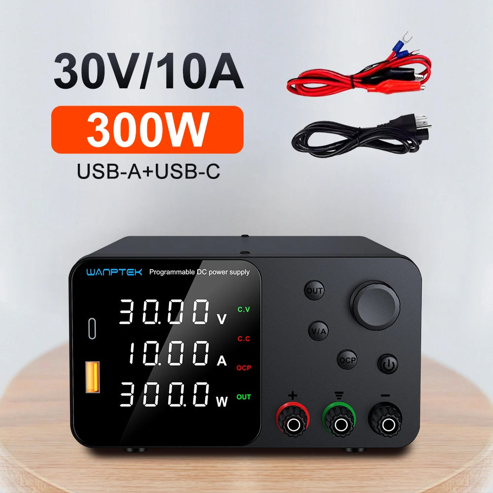 Wanptek DC Power Supply 30V 10A 5A Variable Bench Power Supply Adjustable Lab Power Supply 60V 5A 120V 3A Voltage Regulator by MVEnergo