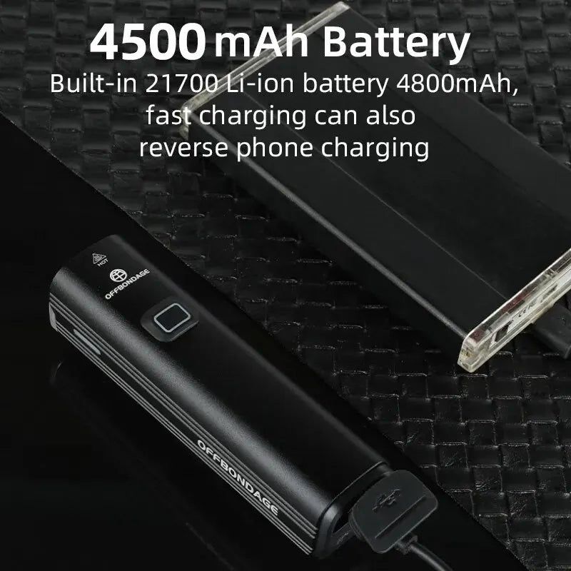 OFFBONDAGE Bicycle Light 1000Lumen Bike Headlight Power Bank Flashlight Handlebar USB Charging MTB Road Highlight by MVEnergo