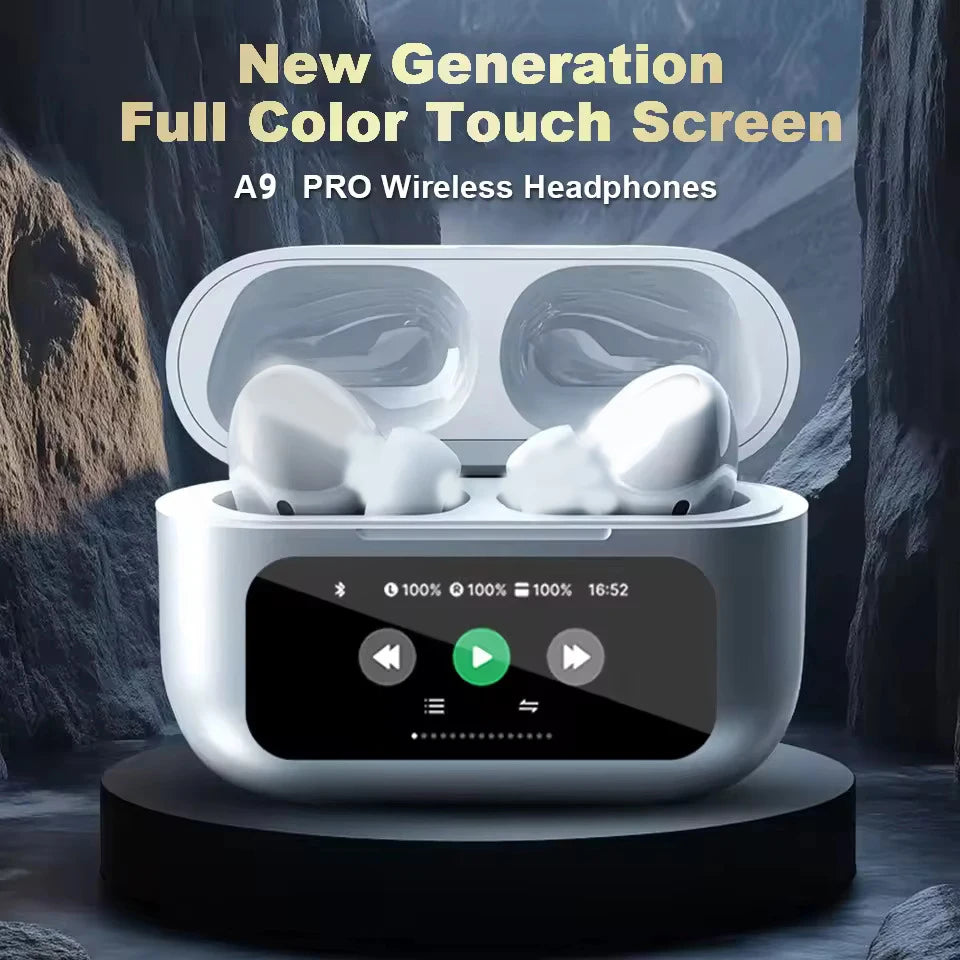 New Top A9pro Configuration Bluetooth Lcd Smart Color Screen Wireless Active Noise Reduction Super Long Battery Lifeheadset by MVEnergo