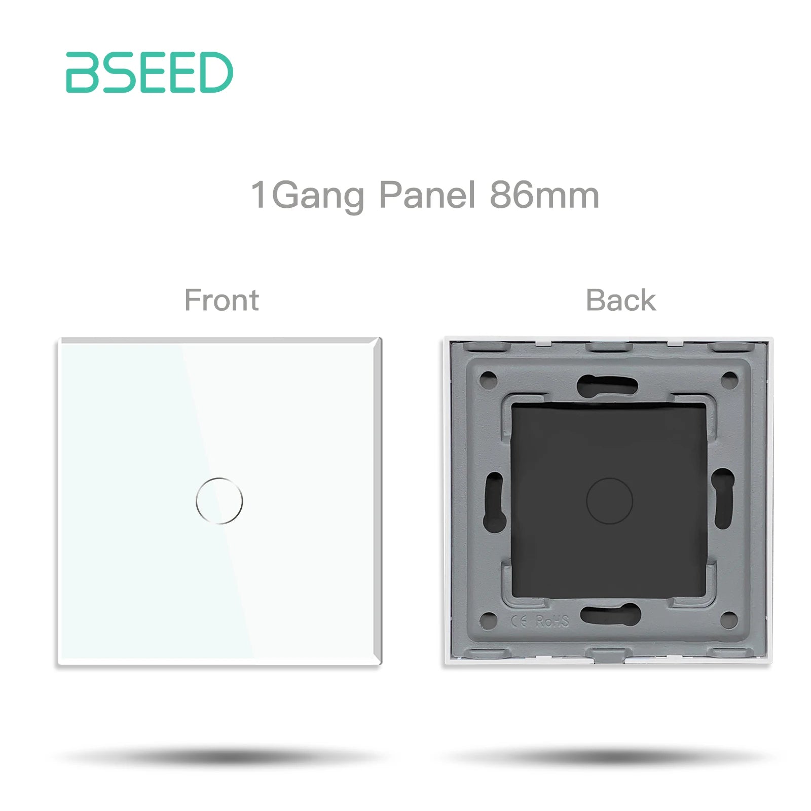 BSEED 1/2/3Gang Smart Zigbee Switches Function Part Touch Glass Front Panel EU Wall Socket Smart Plug DIY Parts Free Combination by MVEnergo