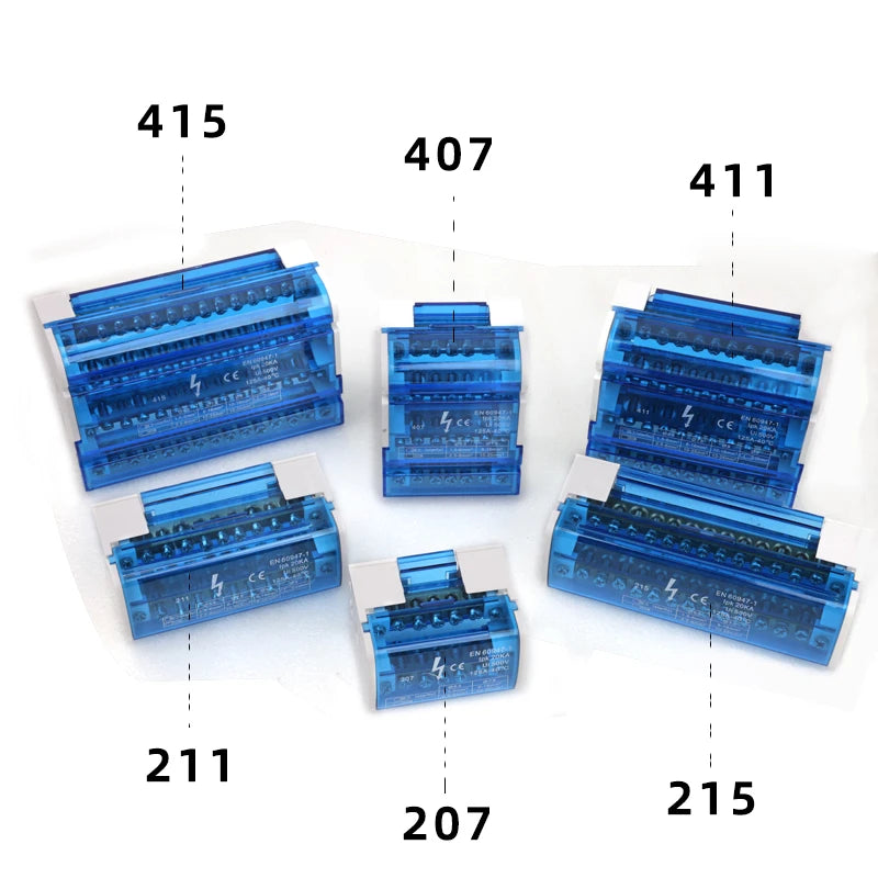 Din Rail Terminal Block UK125A Distribution Box UKK 1 In 2 In Several Out Power Universal Wire Electrical Connector Junction Box