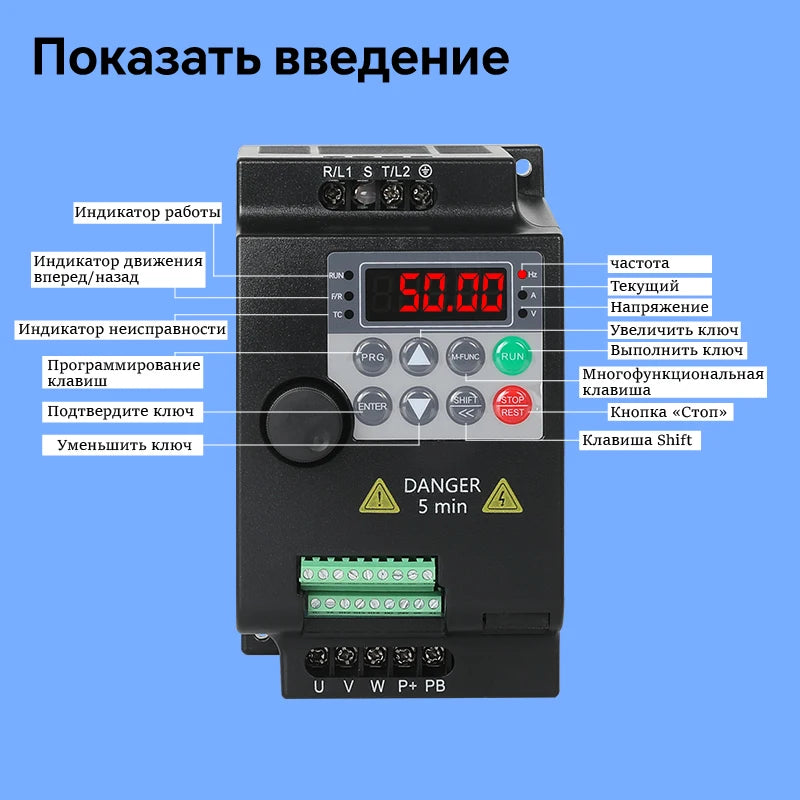 VfD 0.75/1.5/2.2/4/5.5kW 220V/380V 3 phase output economic variable frequency drive converter for inverter control by MVEnergo