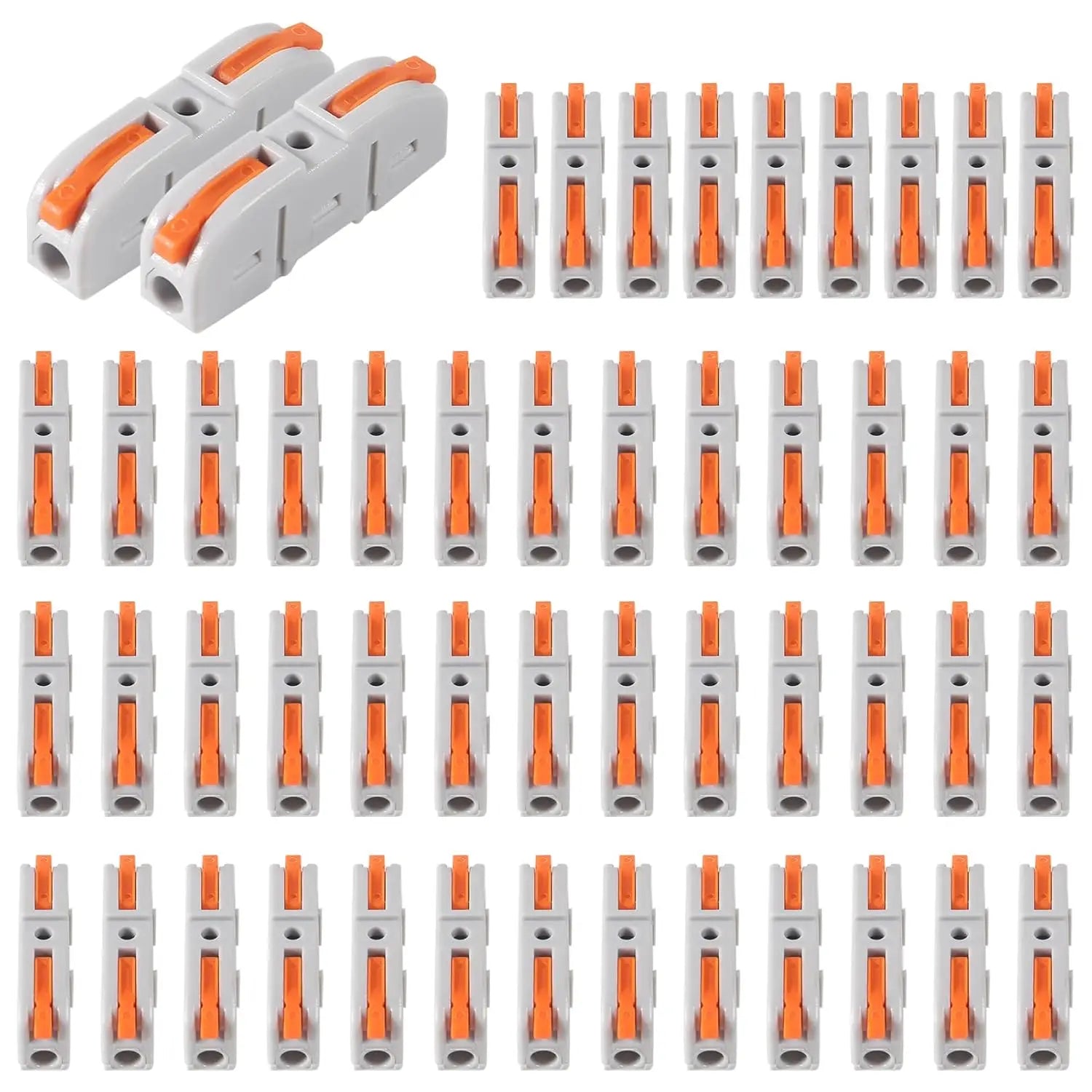 20/34/50PCS Lever Wire Connectors, 1 to 1 Inline Assemblable Wire Connector, Electrical Connectors Wire Terminals