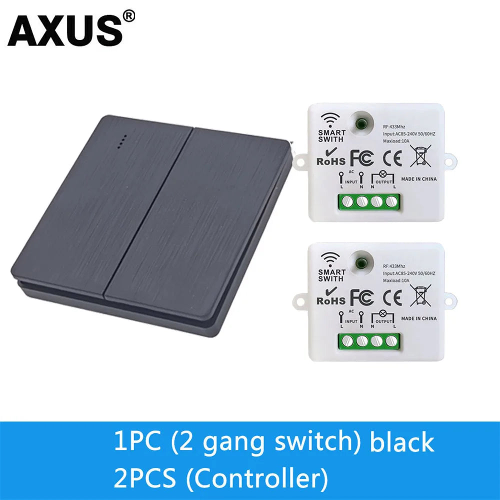 1 2 3 Channel Button 86 Type Wall Panel RF 433Mhz Remote Controller for RF433 Smart Switch RF433 for Home Led Light Lamp Fan