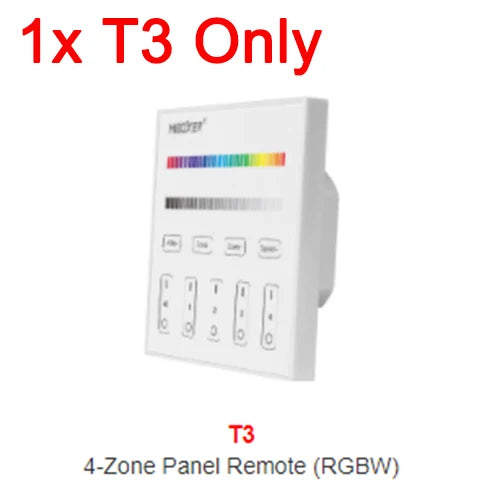 MiBoxer B0 B0-B B1 B1-B B2 B3 B3-B B4 B4-B B8 T1 T2 T3 T4 B5 Brightness/CCT/RGB/RGBW/RGBCCT Smart Panel Remote Controller Dimmer