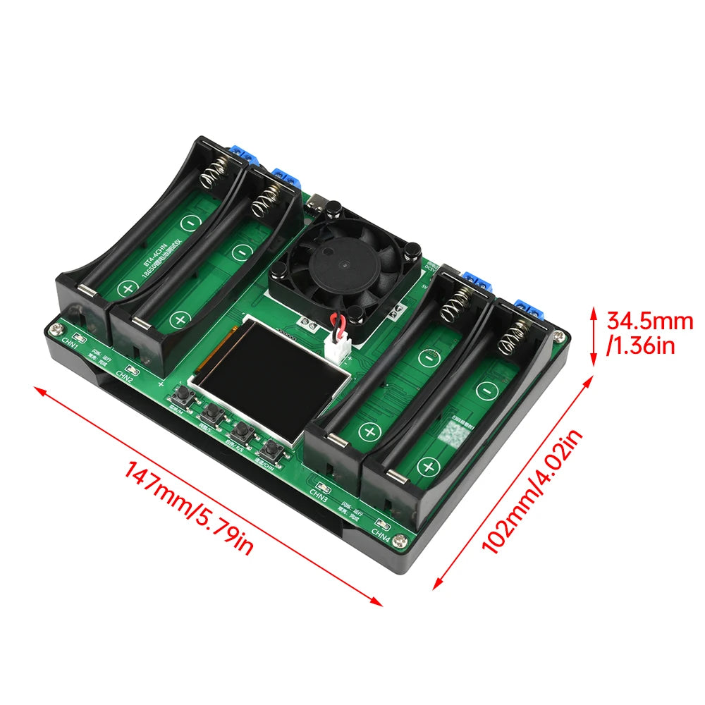 18650 Lithium Battery Capacity Tester Module MAh MWh Digital Battery Power Detector Module 18650 Battery Tester Type-C